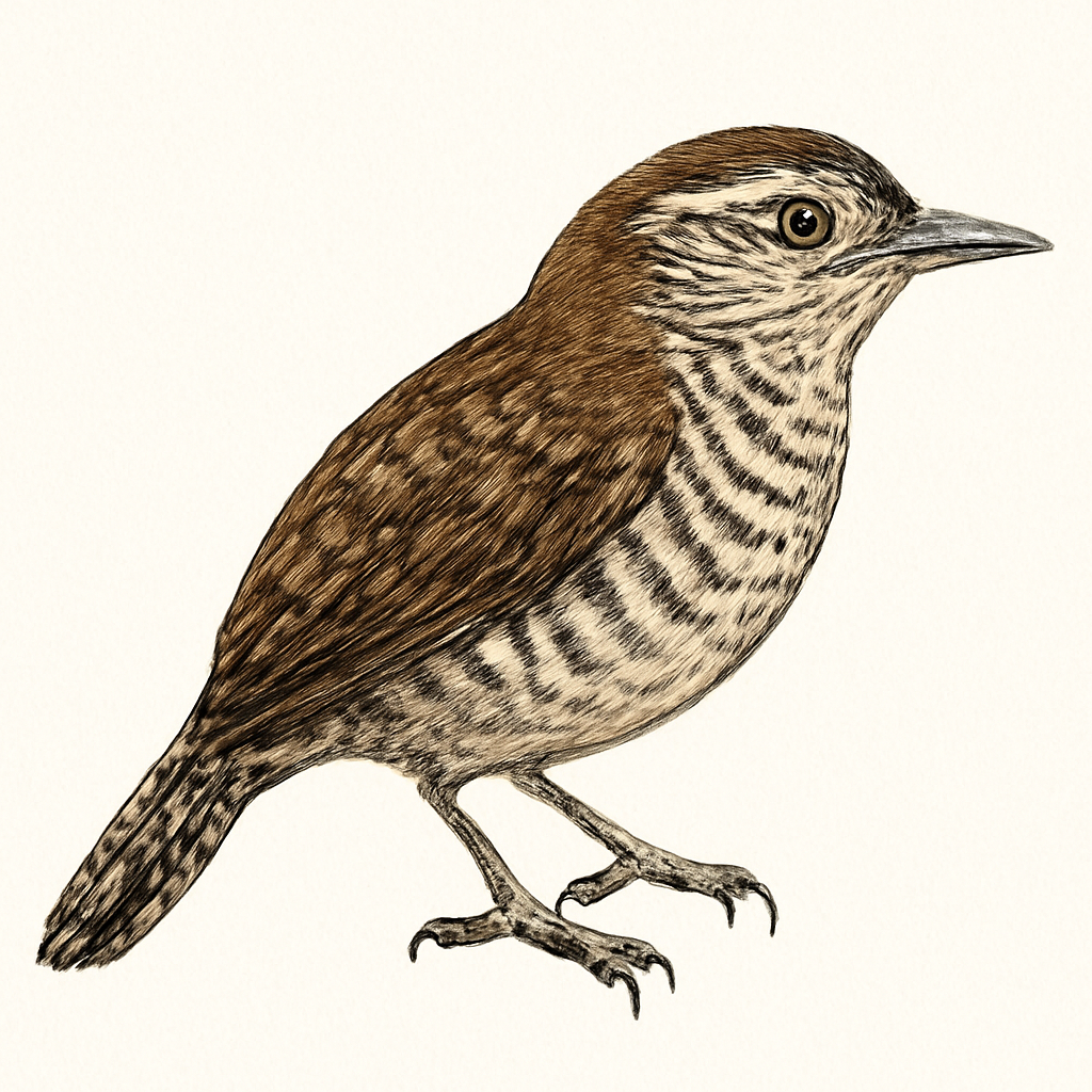 Illustrazione di Banded Wren