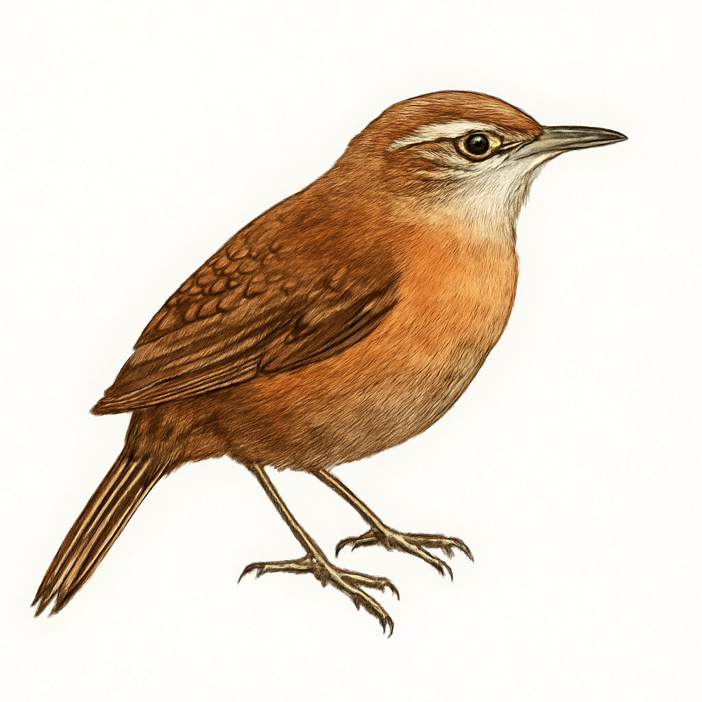 Rufous Wren illustration