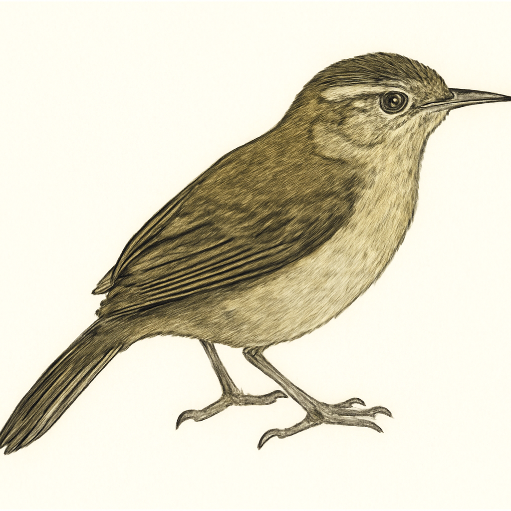 Ilustração de sharpe's wren