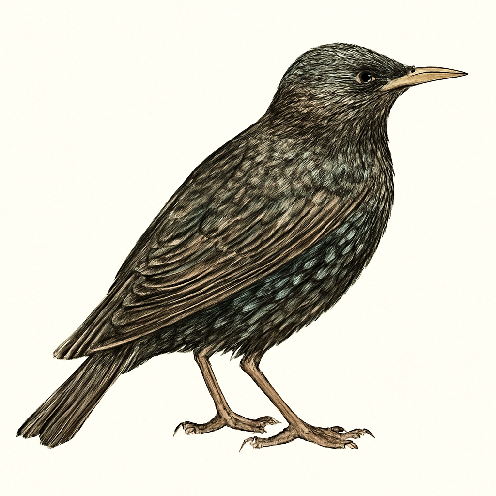 Common Starling illustration