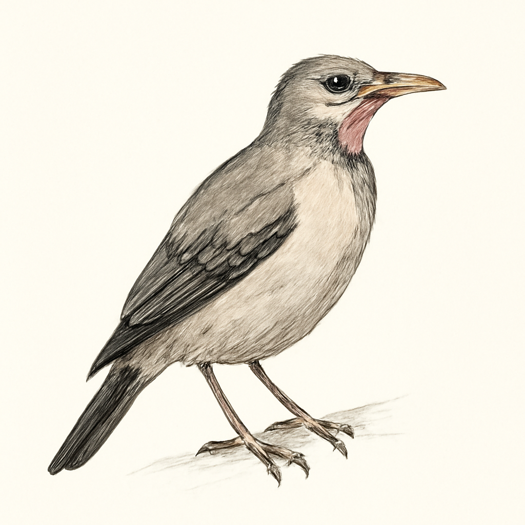 Ilustración de Estornino Carunculado