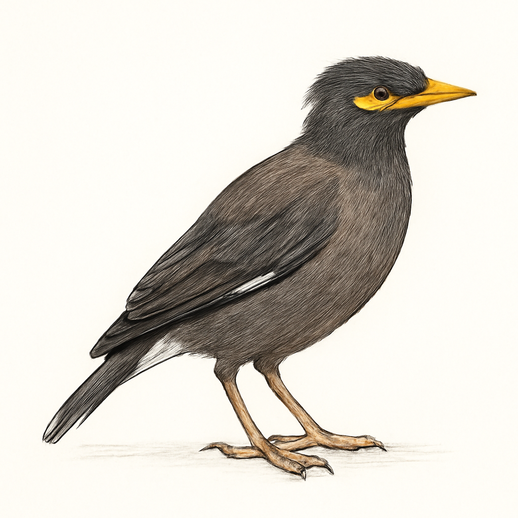 Great Myna illustration