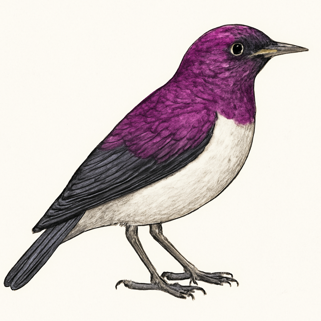 Illustrazione di Violet-backed Starling