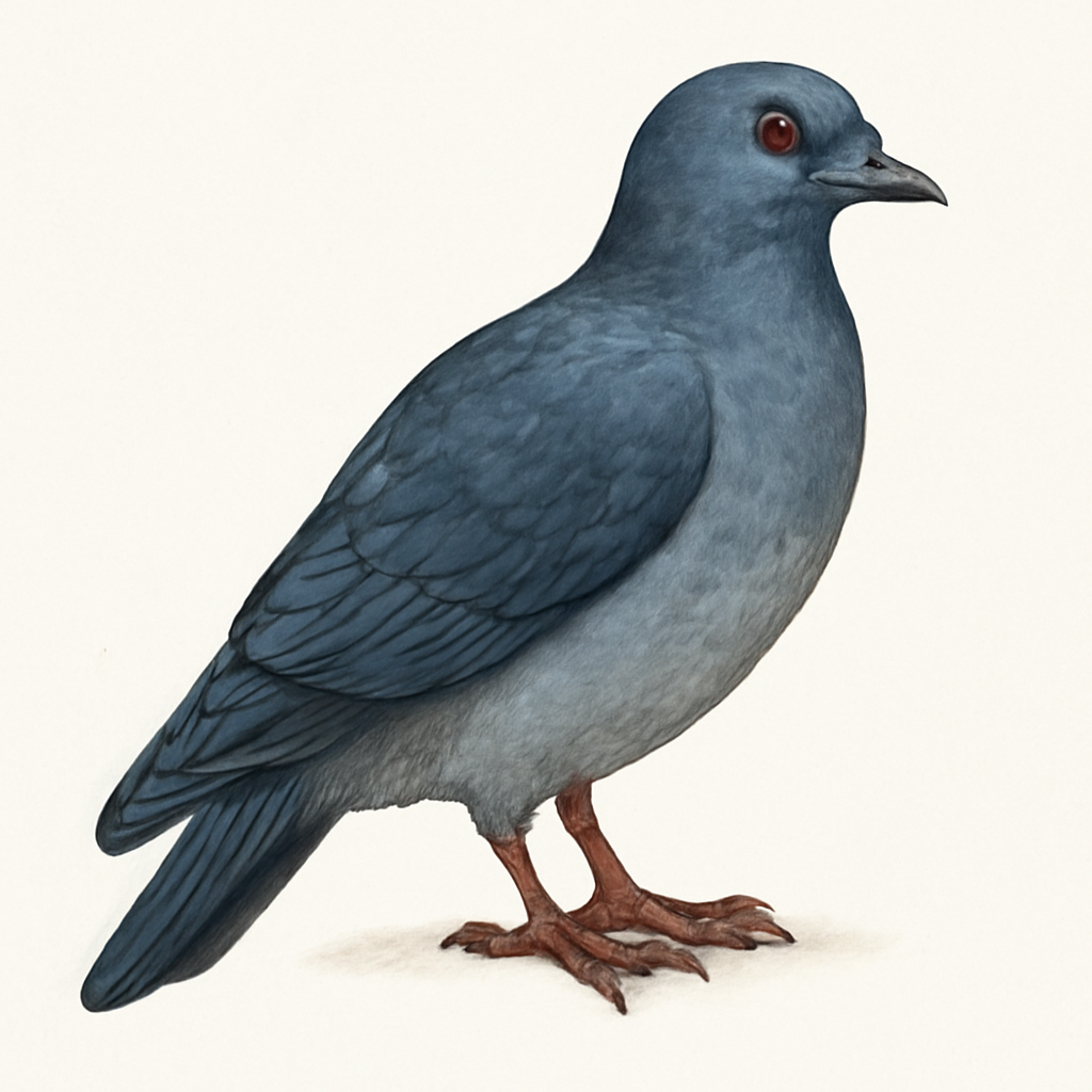 Ilustración de Paloma Azul de las Comoras
