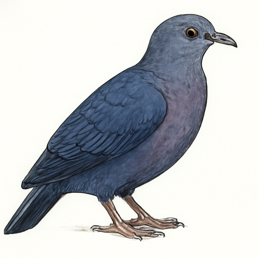 Illustration von Warzenfruchttaube