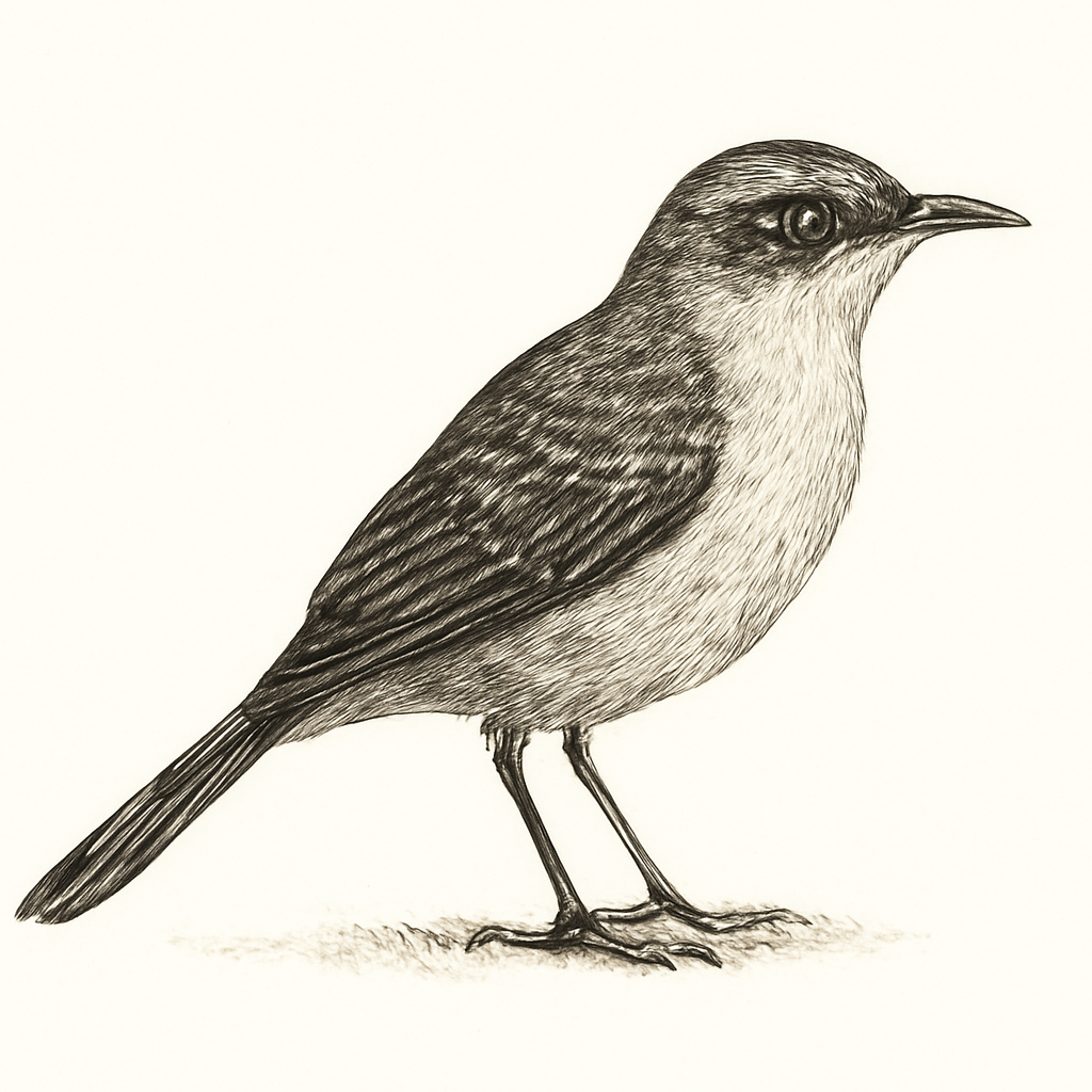Ilustração de san cristobal mockingbird