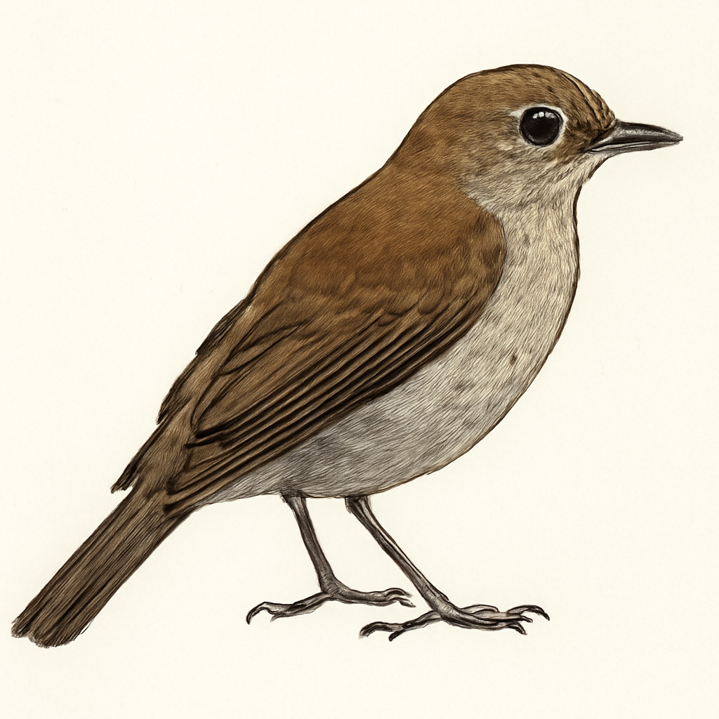 Brown-backed Solitaire illustration