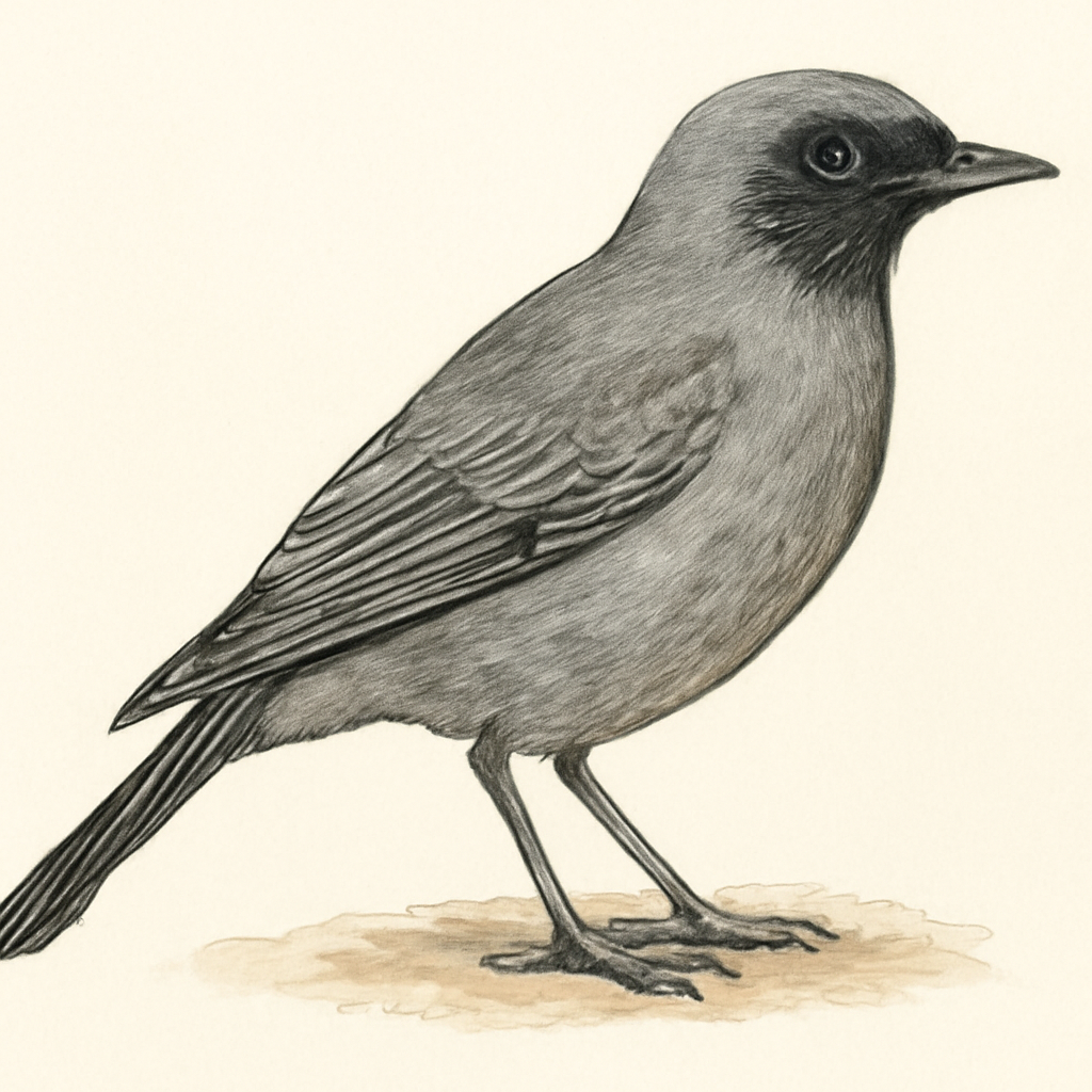 Black-faced Solitaire illustration