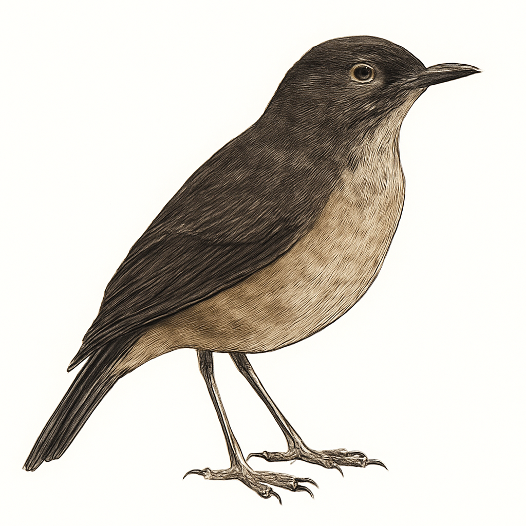 Illustrazione di Black-billed Nightingale-Thrush
