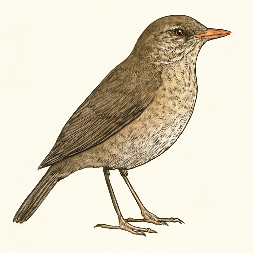 Orange-billed Nightingale-Thrush illustration