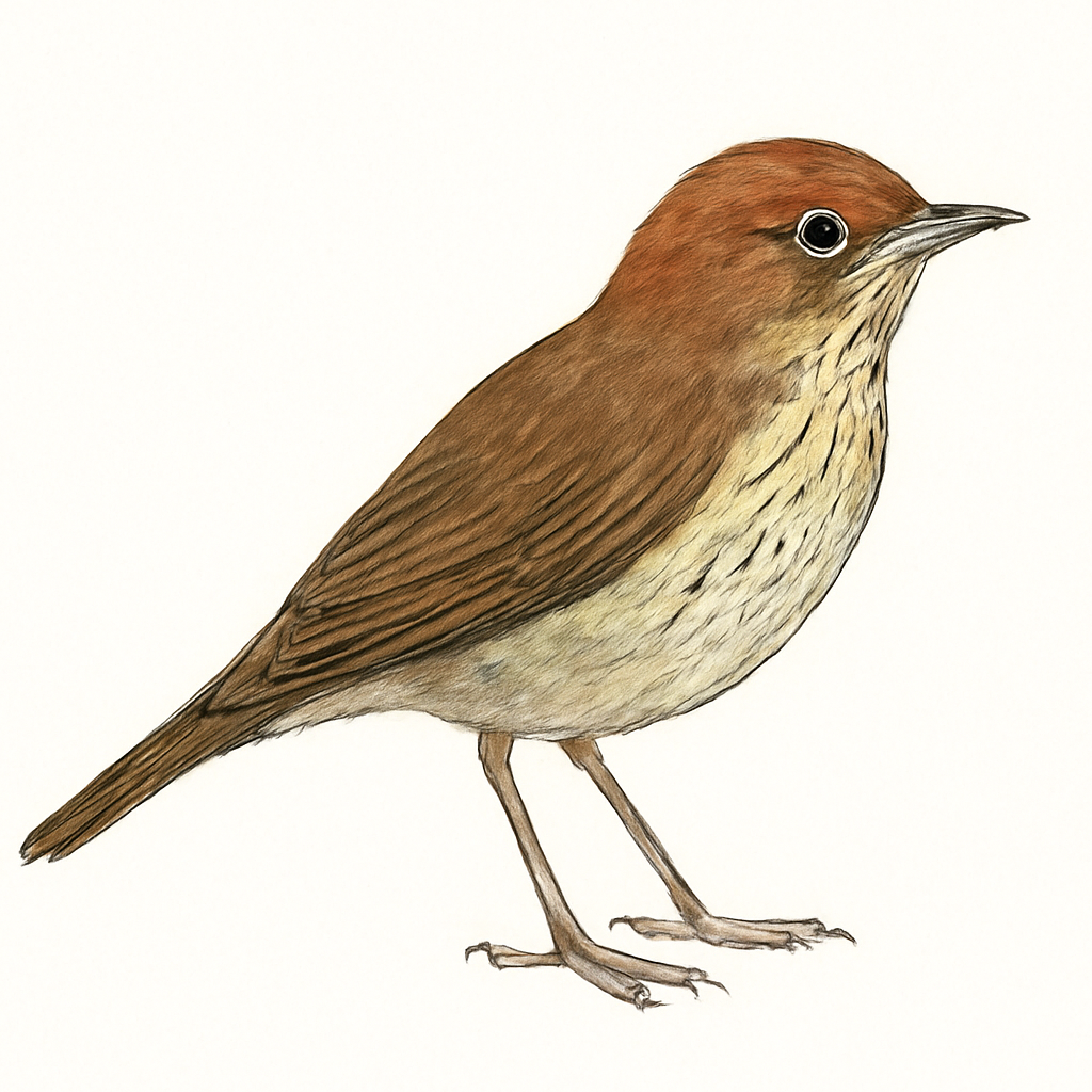 Ruddy-capped Nightingale-Thrush illustration