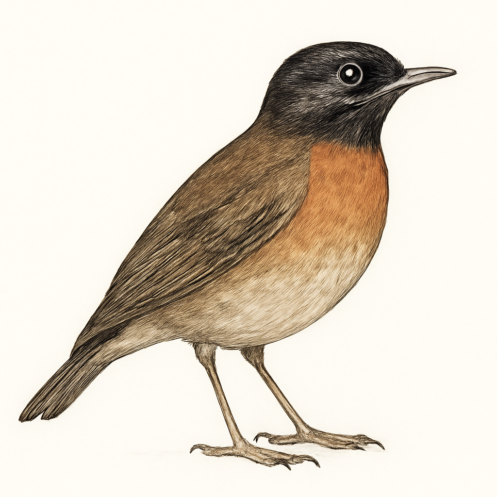 Illustration de Grive à tête noire