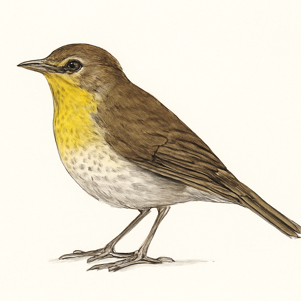 Yellow-throated Nightingale-Thrush illustration