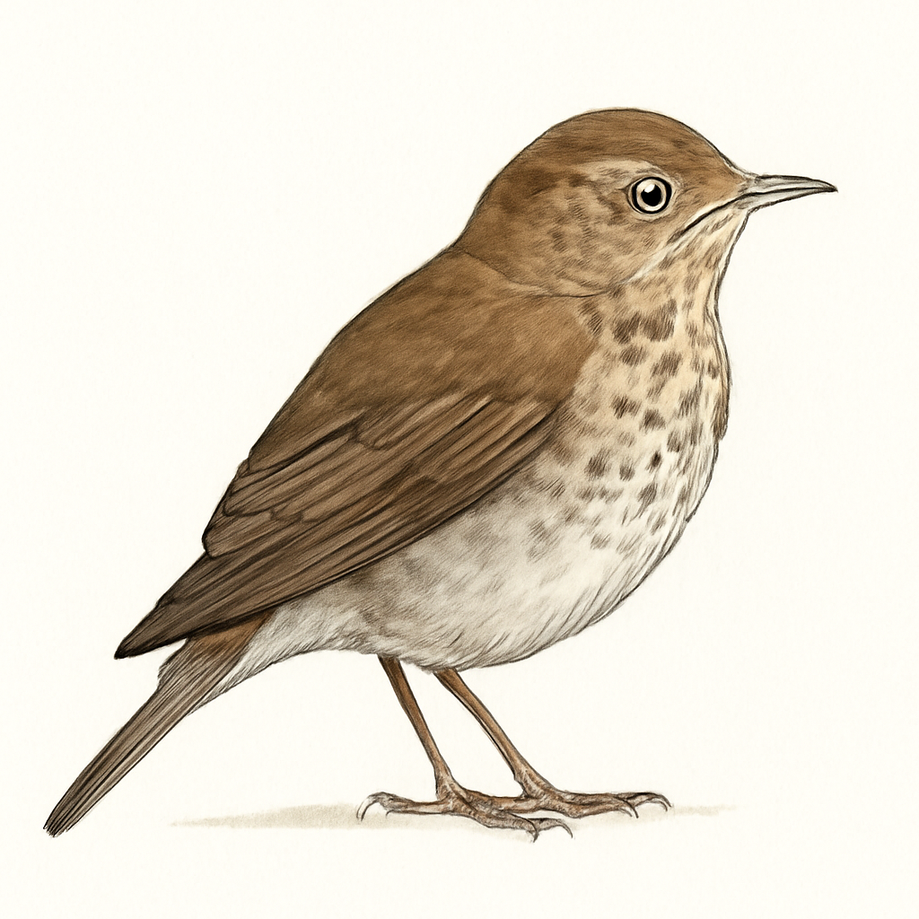 Ilustração de bicknell's thrush
