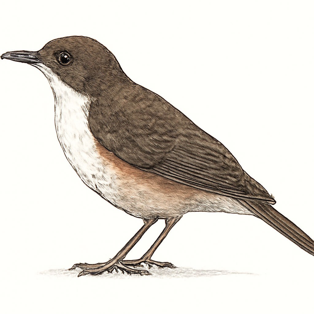 Enggano Thrush illustration