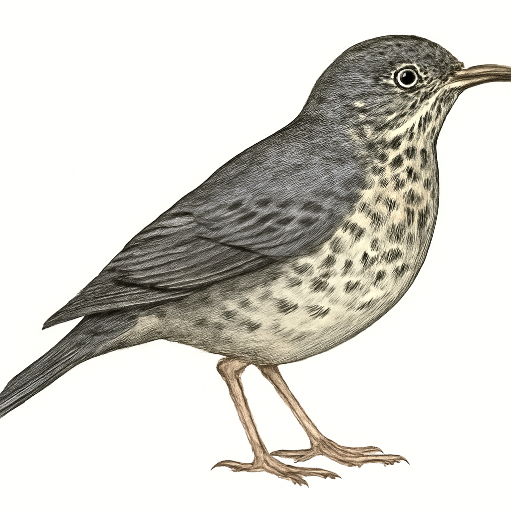 Ilustração de slaty-backed thrush