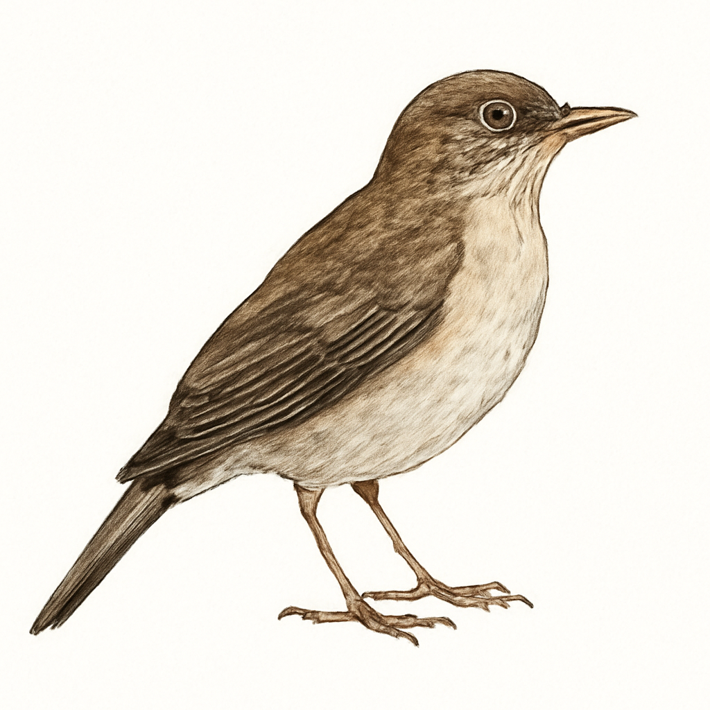 Pale-breasted Thrush illustration