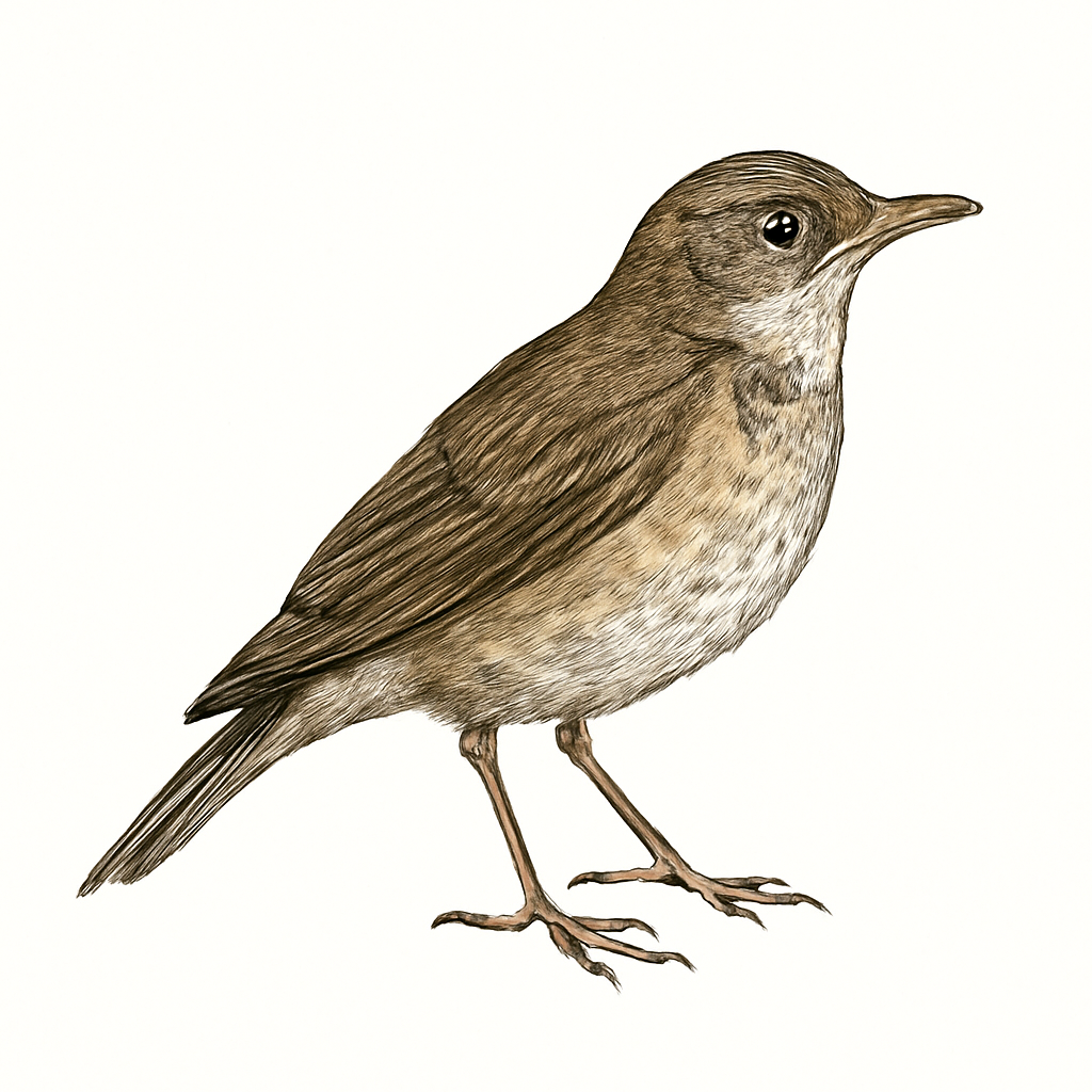 Ilustração de white-throated thrush