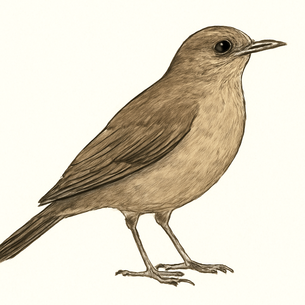Illustration von Gilbdrossel