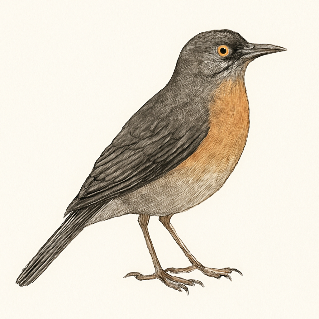Ilustración de Zorzal Ceniciento