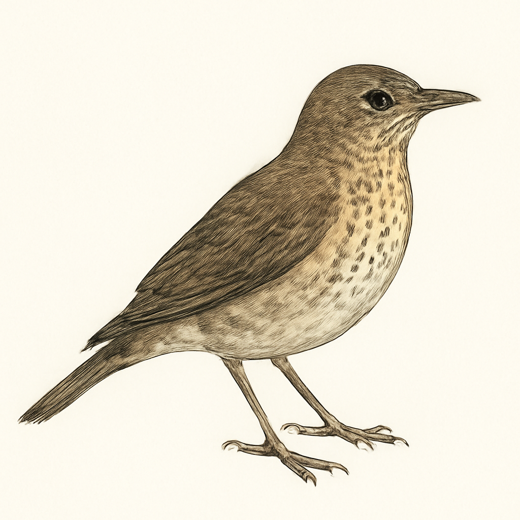 Ilustración de Zorzal Yemení