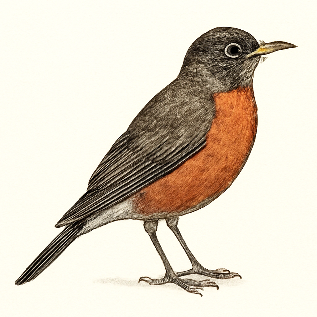 American Robin illustration