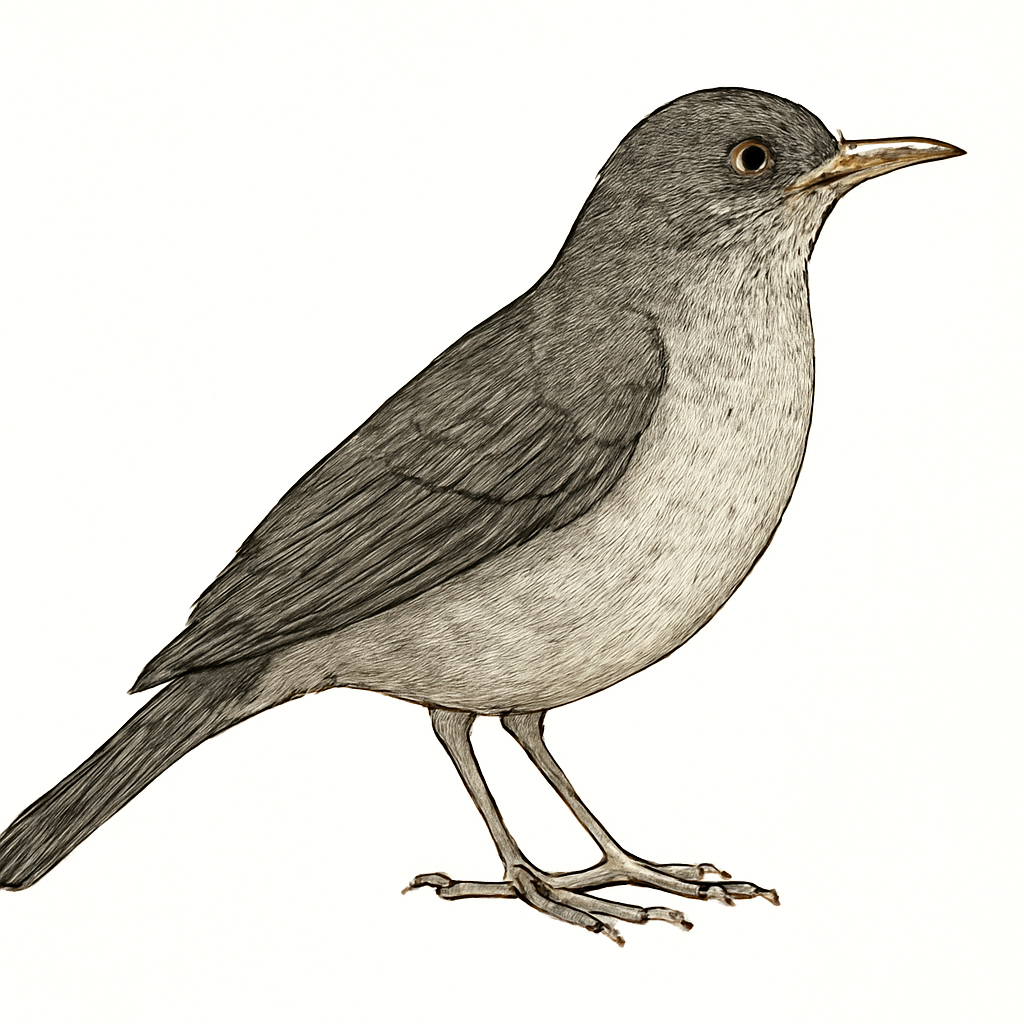 Illustration von Tiefland-Graudrossel
