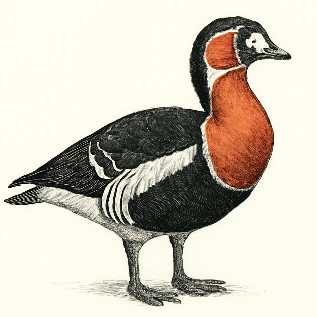 Red-breasted Goose illustration