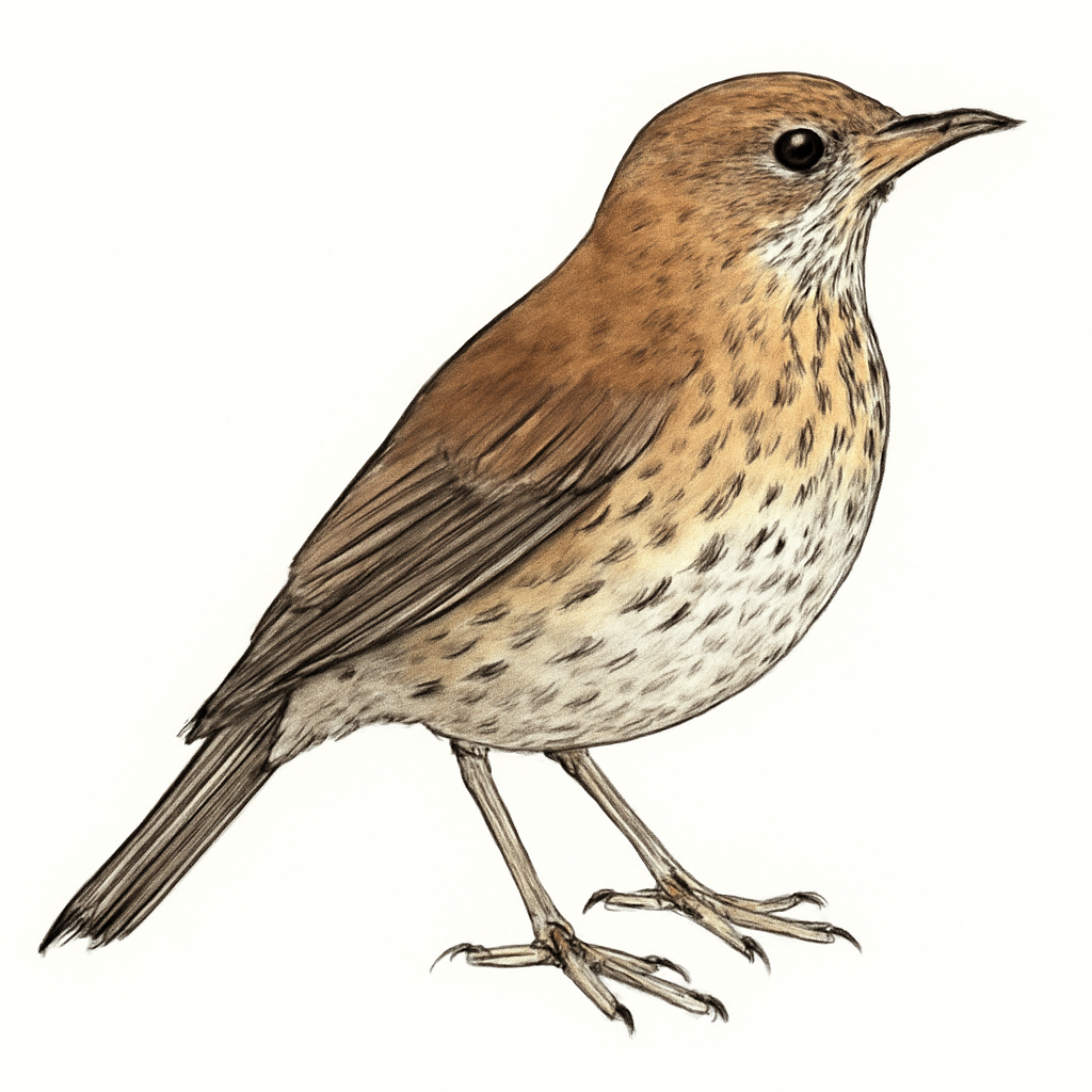 Illustrazione di Brown-headed Thrush