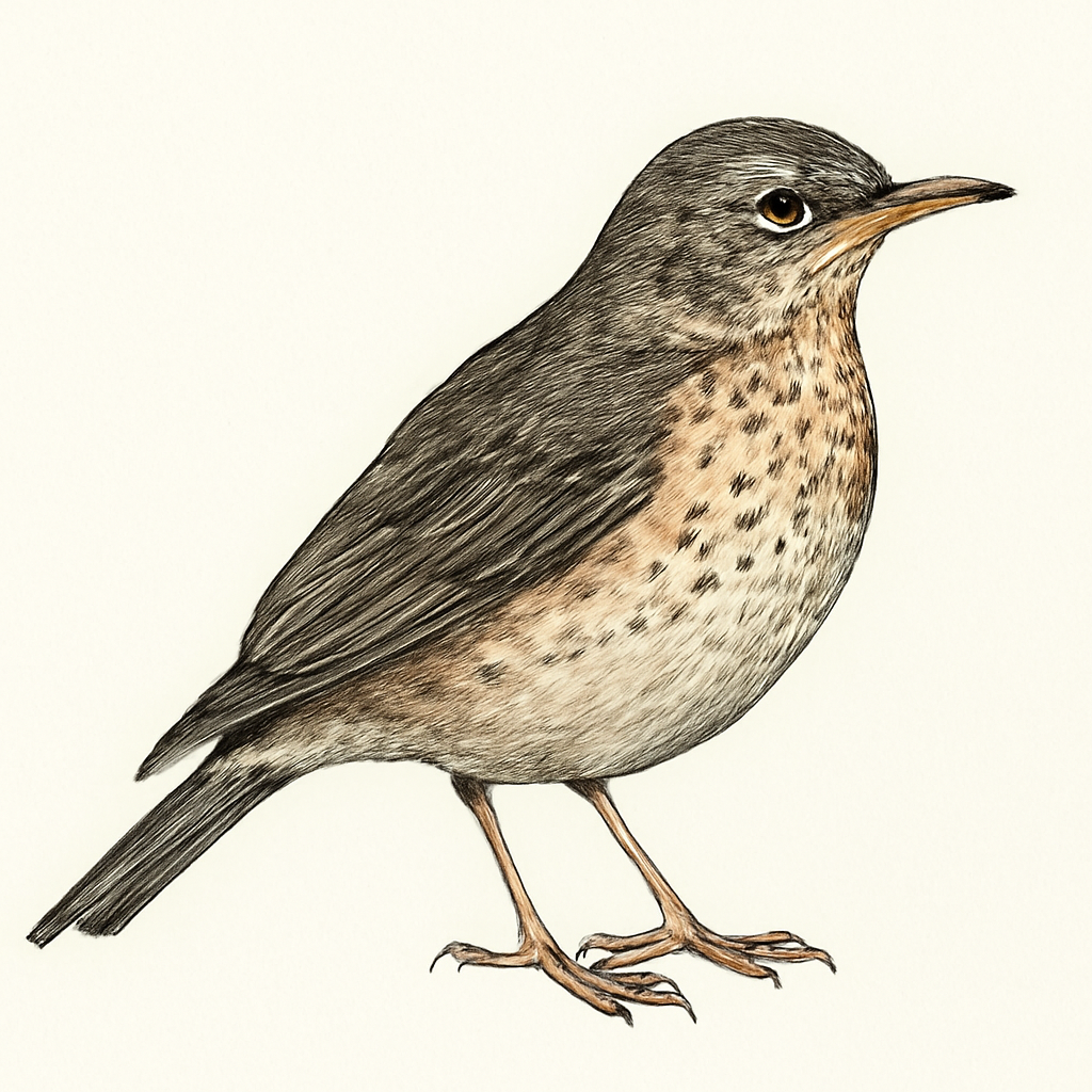 Ilustração de white-backed thrush