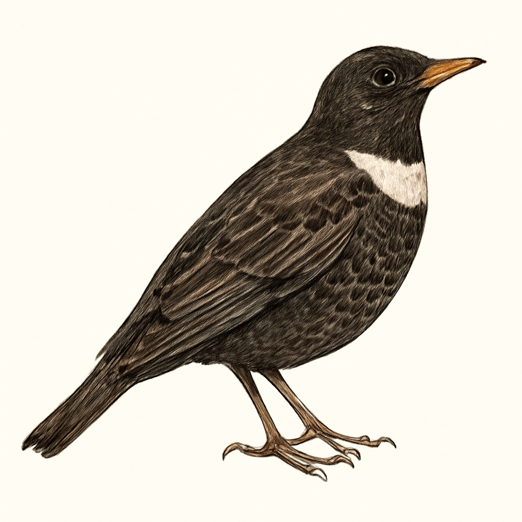 Ring Ouzel illustration