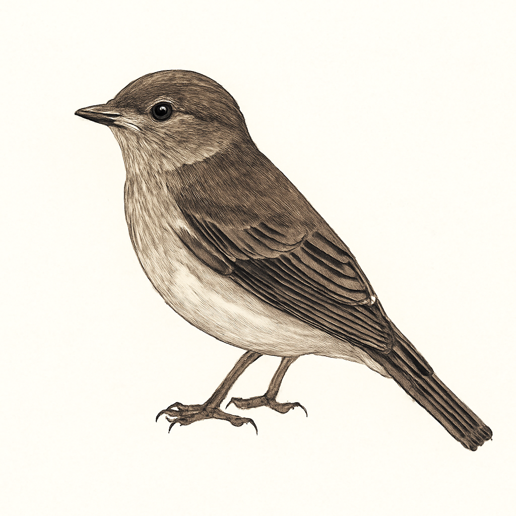 Illustration von Rußschnäpper