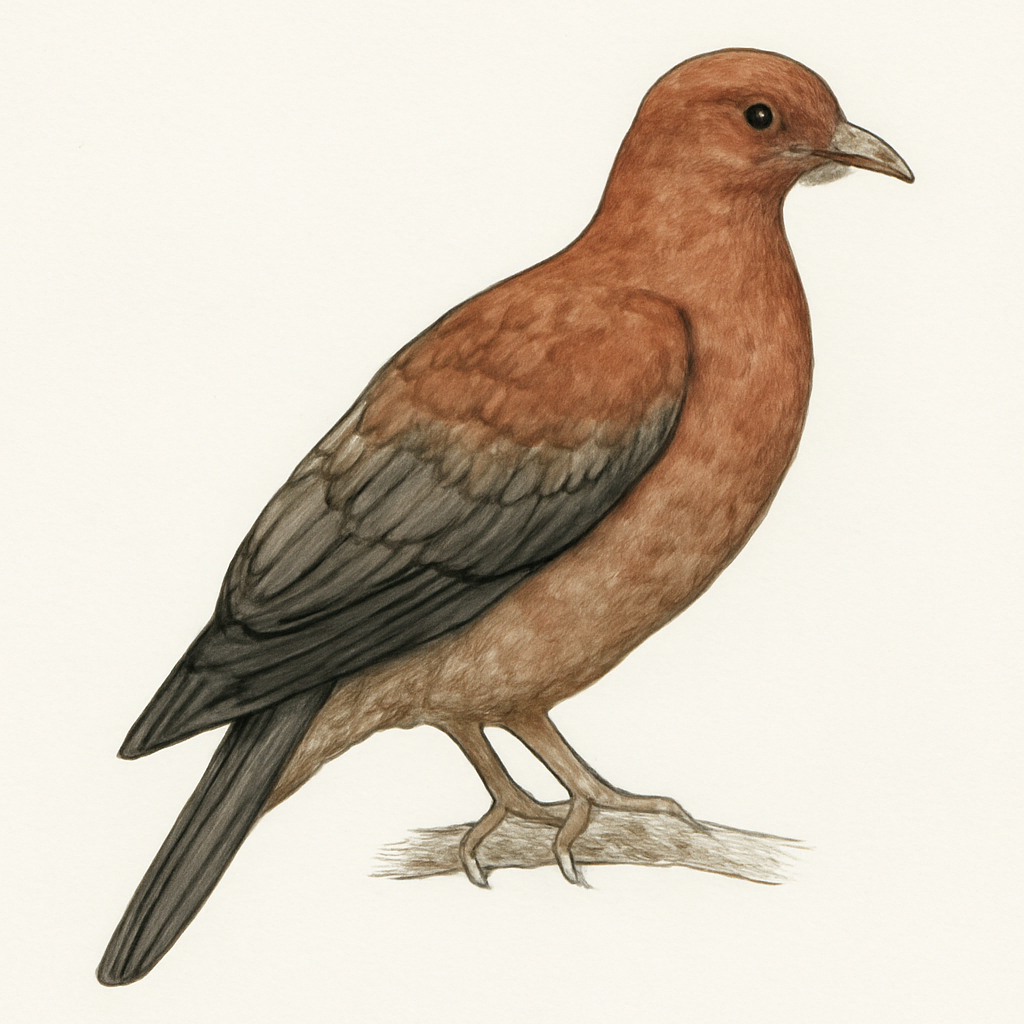 Rufescent Imperial-Pigeon illustration