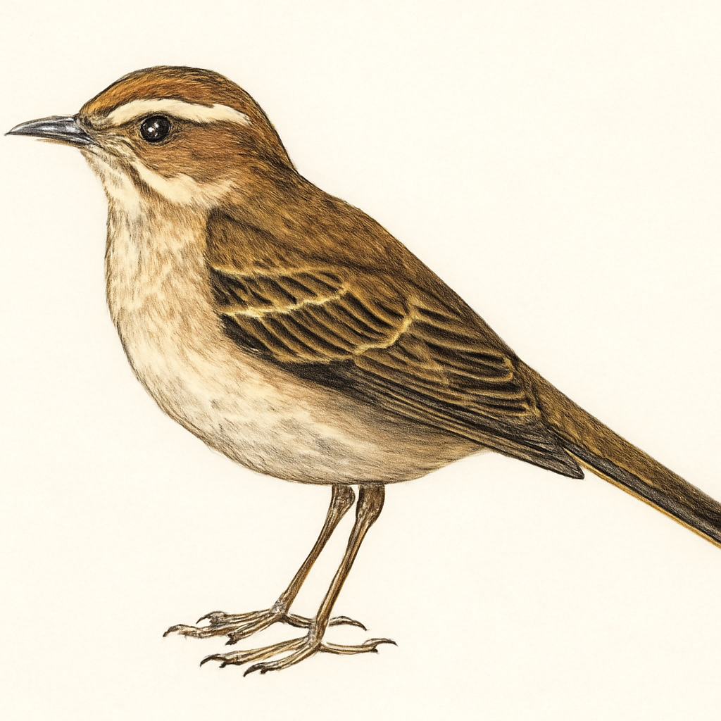 Illustrazione di White-browed Scrub-Robin