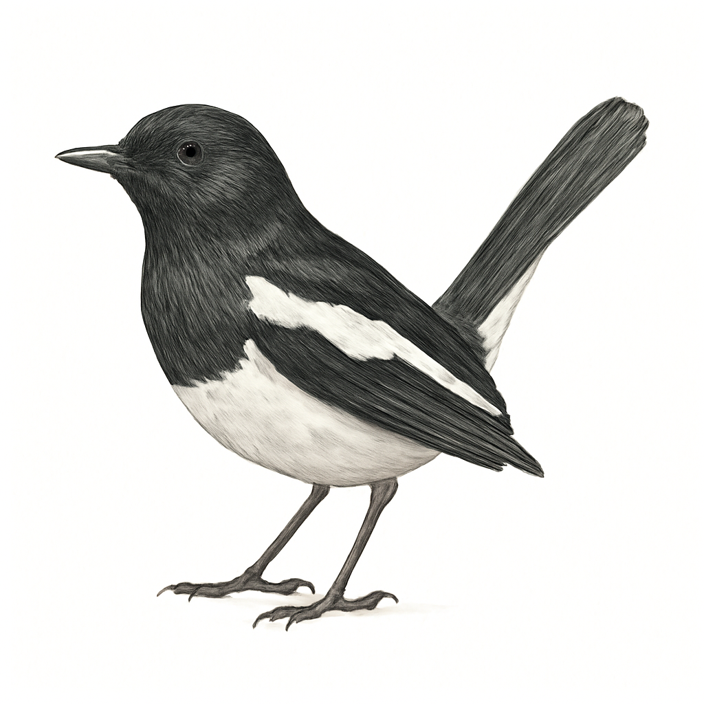 Oriental Magpie-Robin illustration