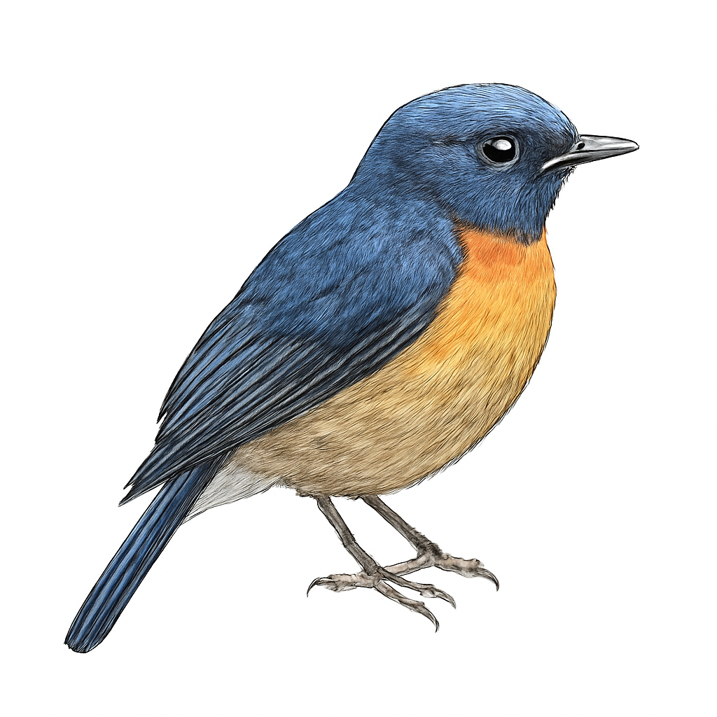 Ilustração de small niltava