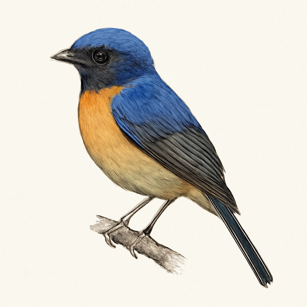 Illustration von Davidblauschnäpper