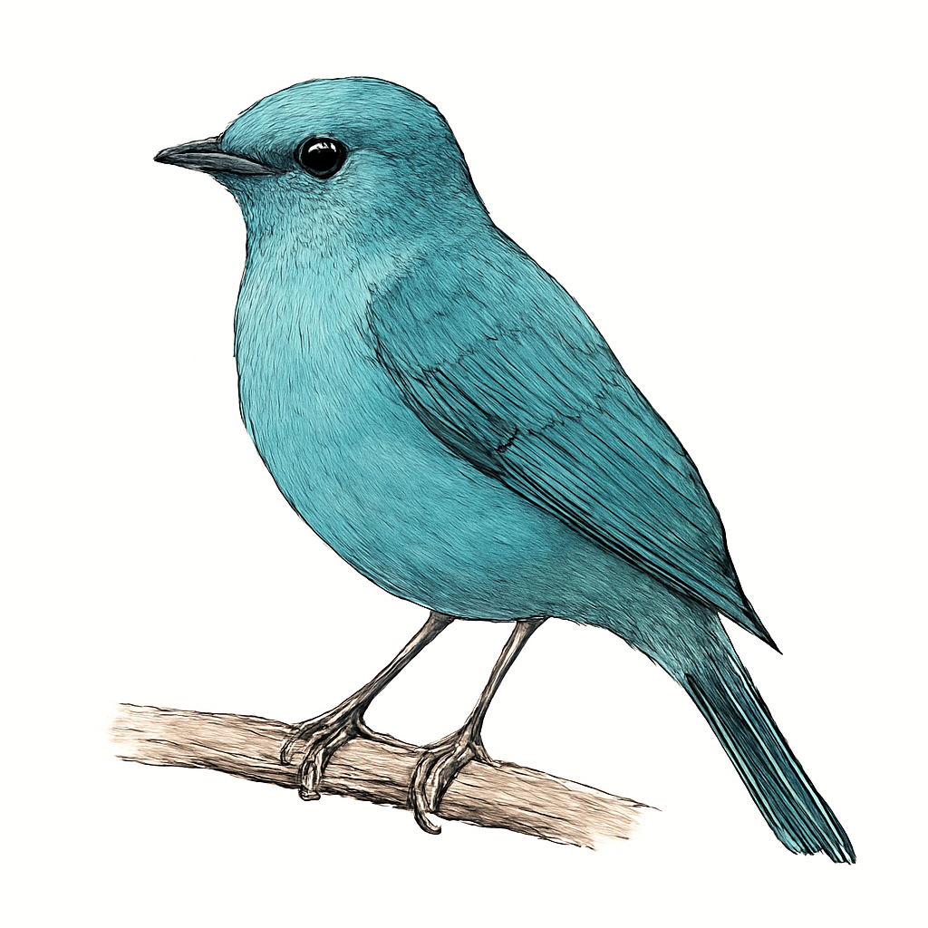 Ilustração de verditer flycatcher