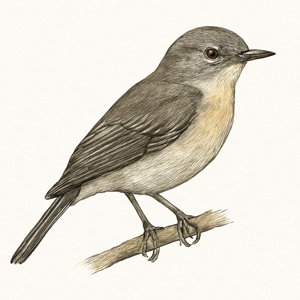 Ilustración de Papamoscas de Brooks