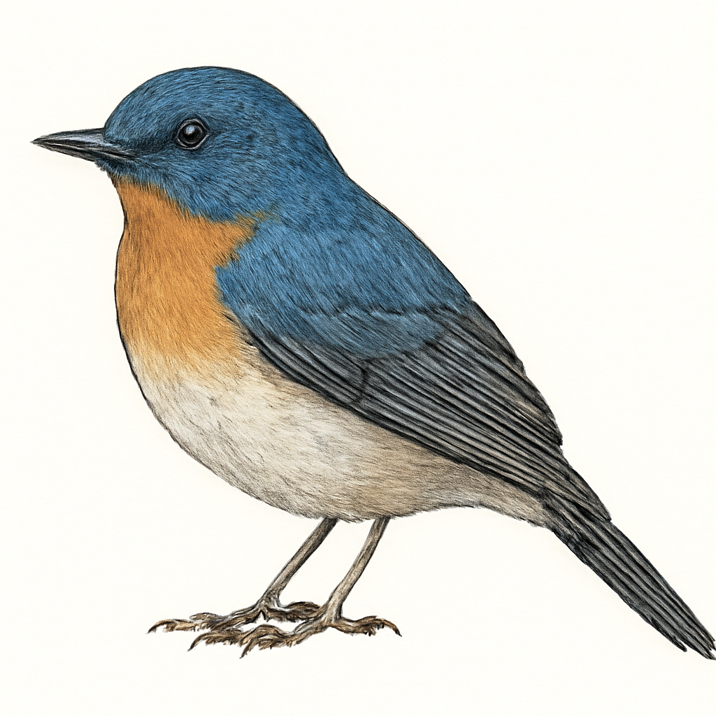 Ilustración de Papamoscas Chino