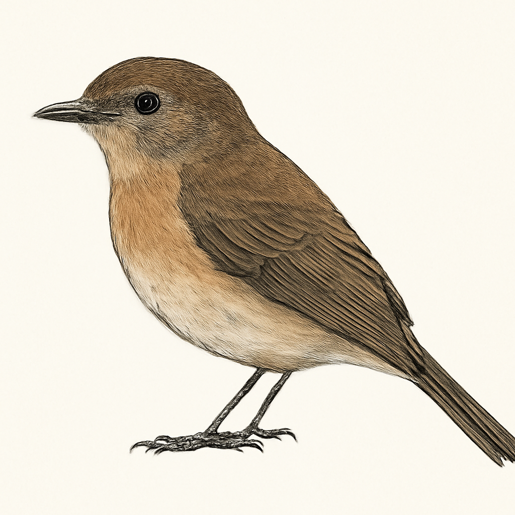 Illustrazione di Brown-chested Jungle Flycatcher