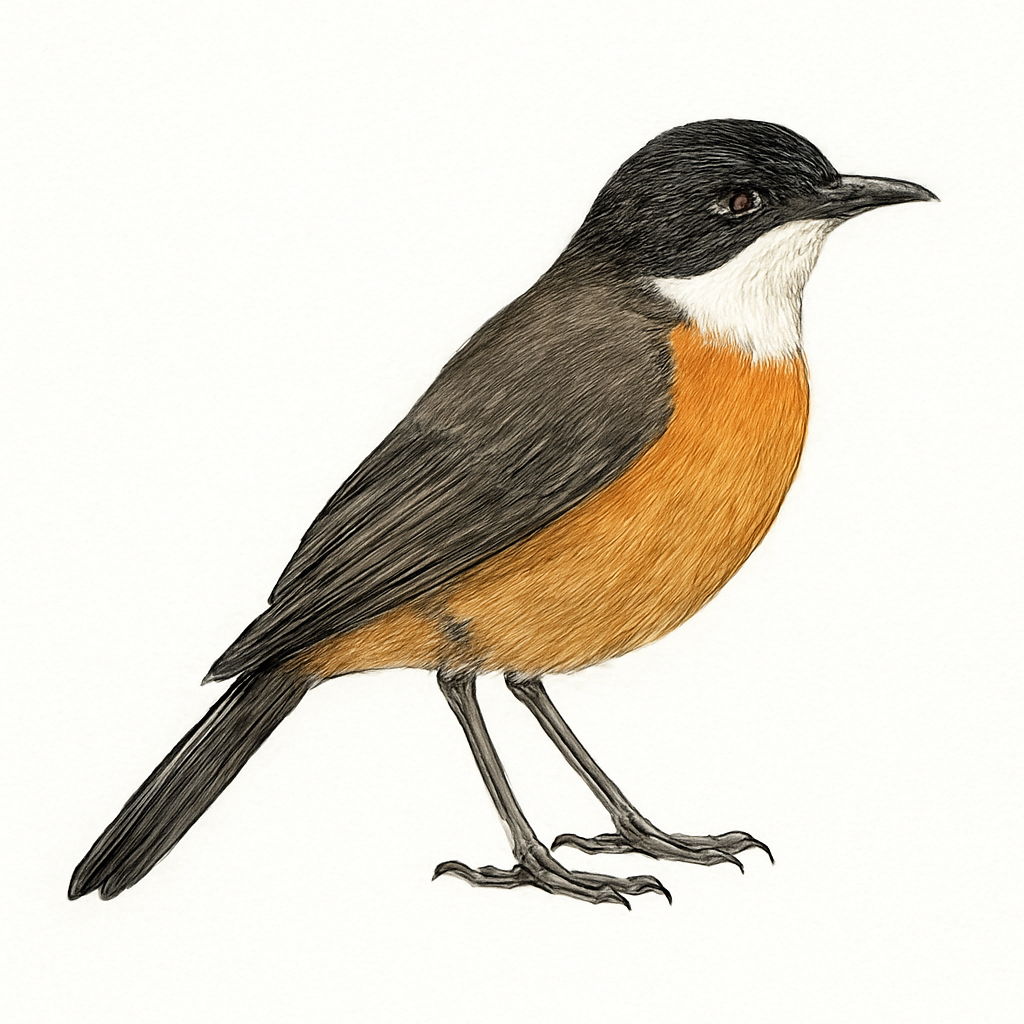 Illustration von Weißkehlrötel