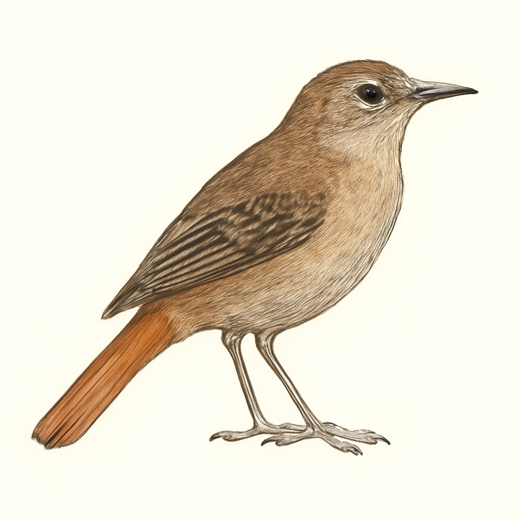Rufous-tailed Palm-Thrush illustration
