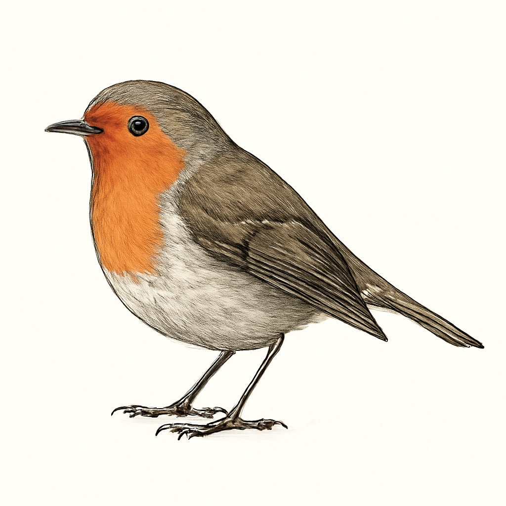 European Robin illustration