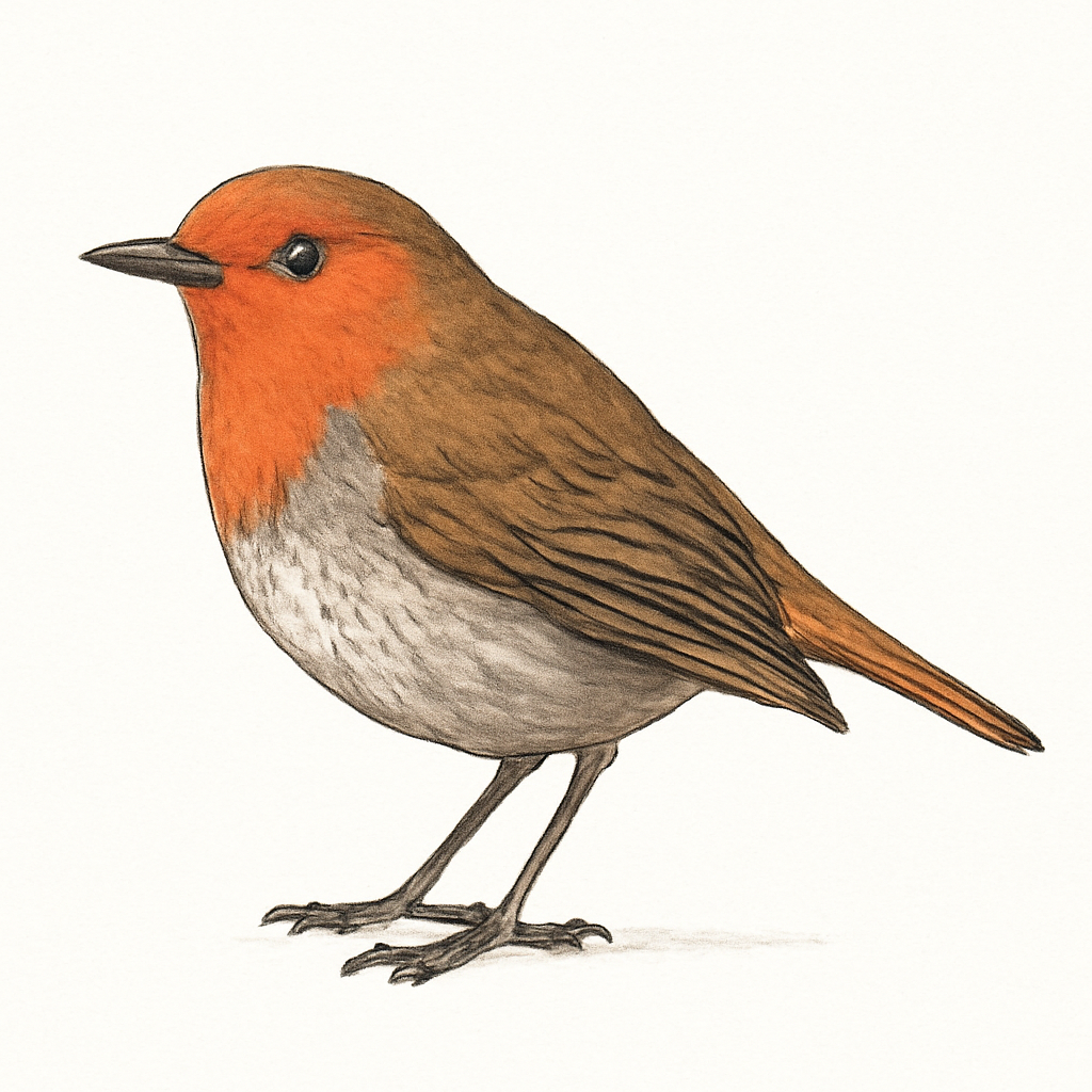 Japanese Robin illustration