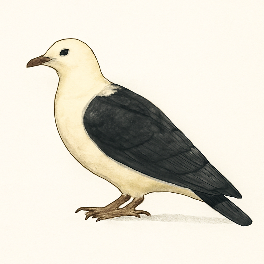 Illustration de Carpophage blanc