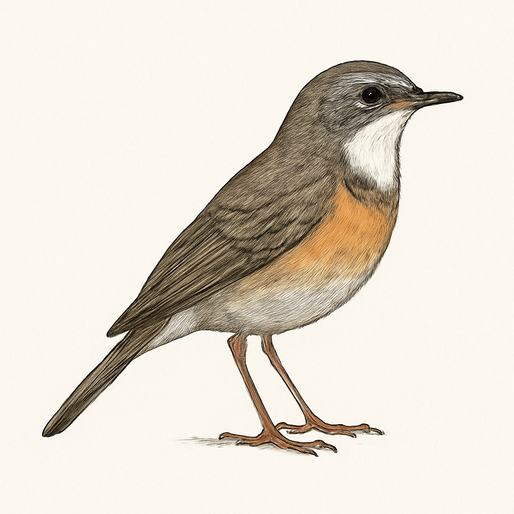 White-throated Robin illustration