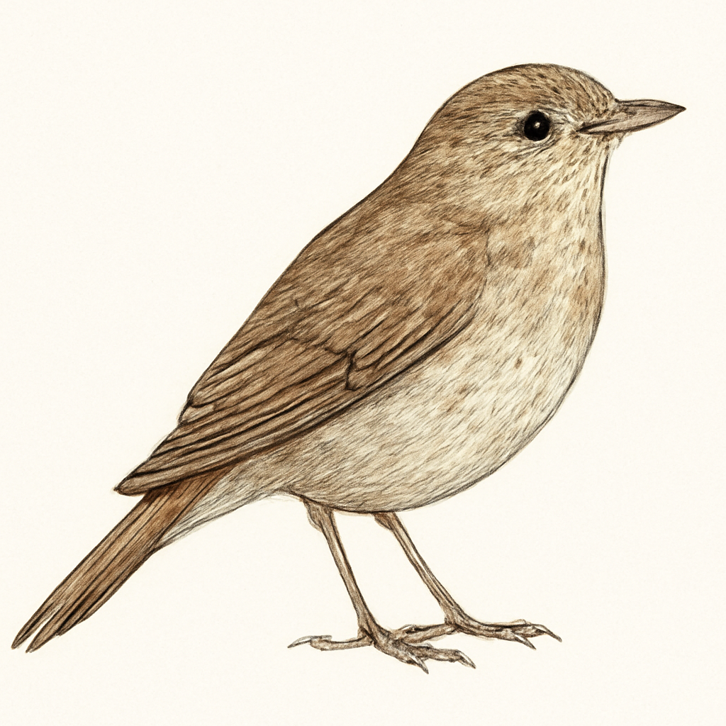 Thrush Nightingale illustration