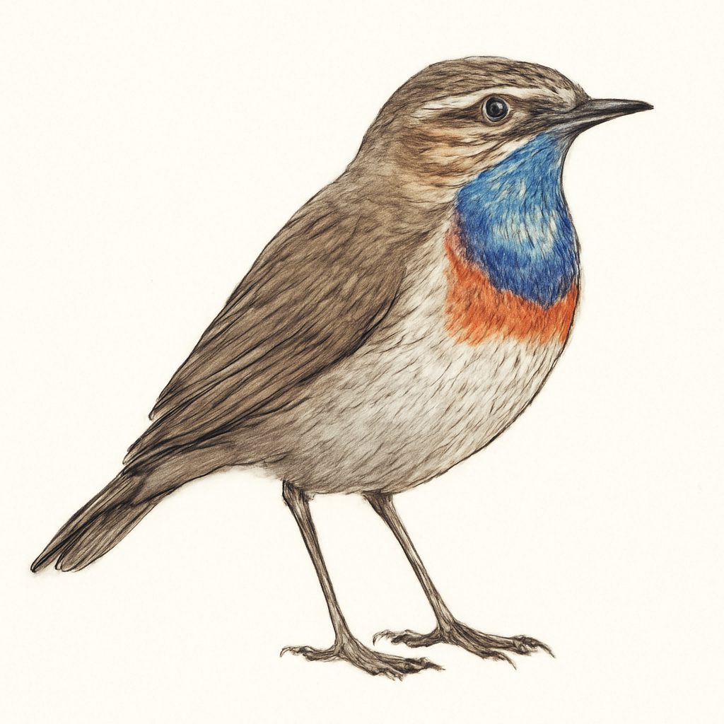 Bluethroat illustration