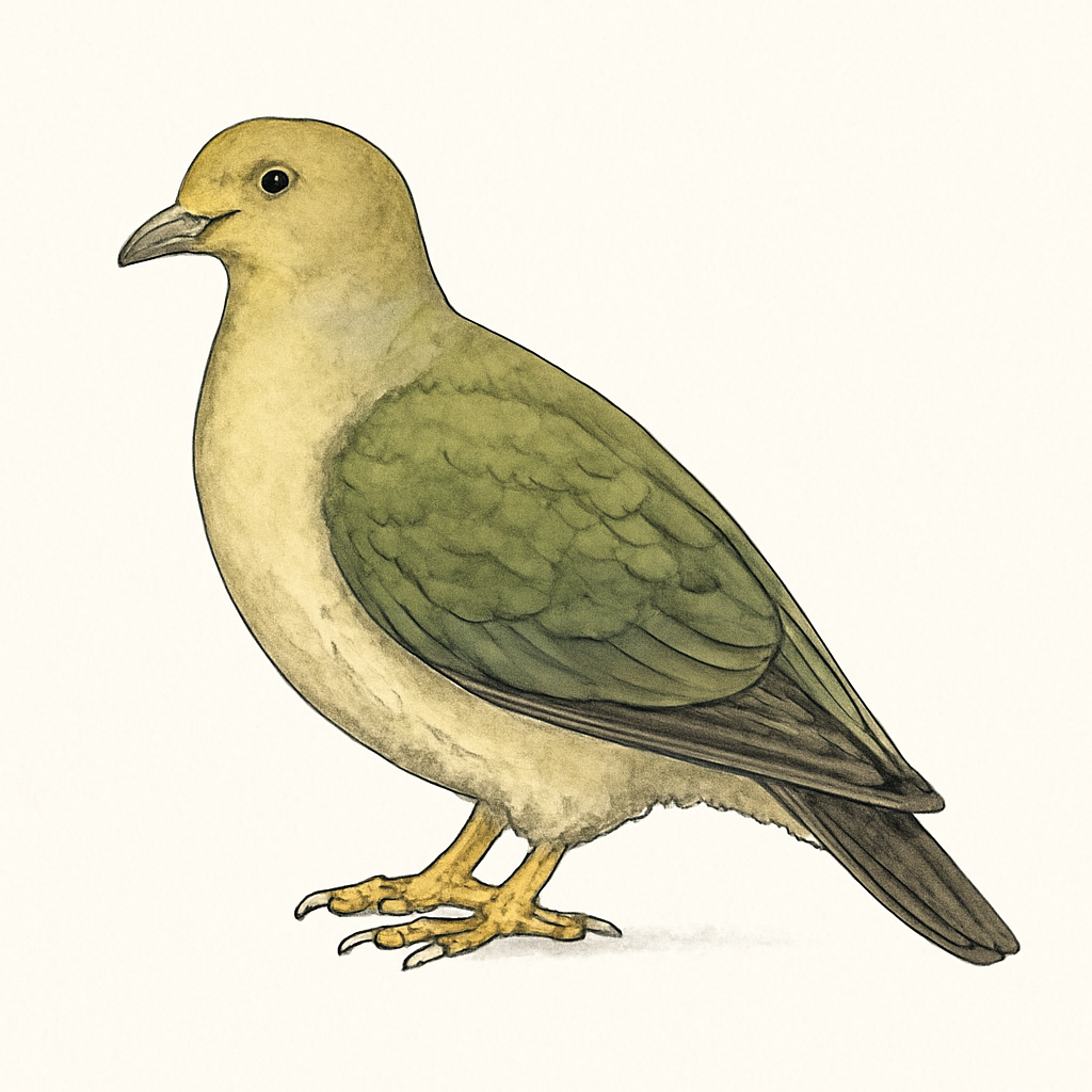 Illustration de Carpophage jaunâtre